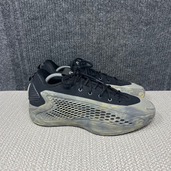 Adidas AE 1 Low Ascent Pack Grey Black Basketball Shoes Edwards Mens 10.5 JI4066 main image 3